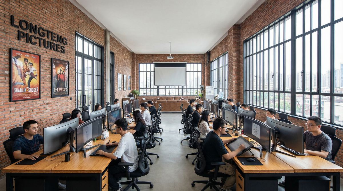 高跟踩踏影视传媒公司办公室